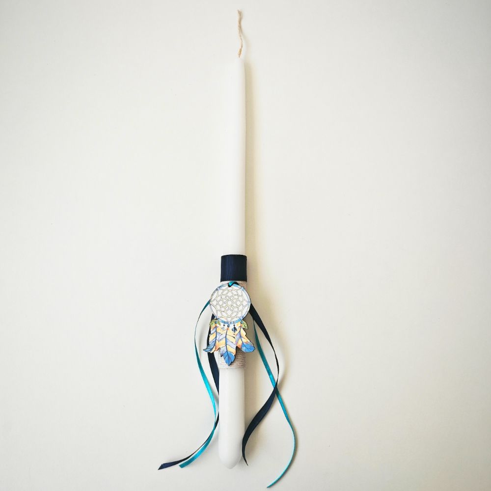 Easter Candle "Βlue Dreamcatcher"