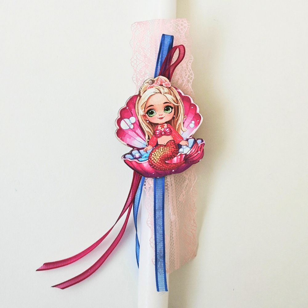 Easter Candle "Mermaid / Shell"