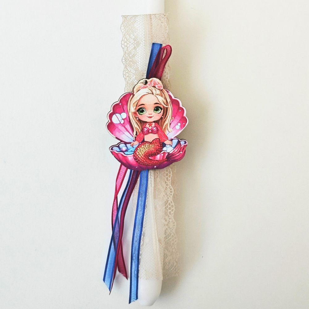 Easter Candle "Mermaid / Shell"