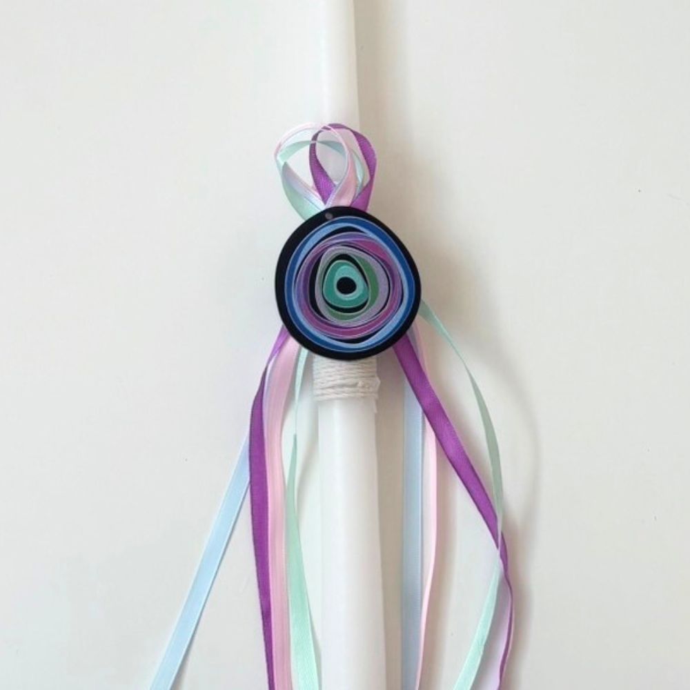 Easter Candle "Purple Eye"