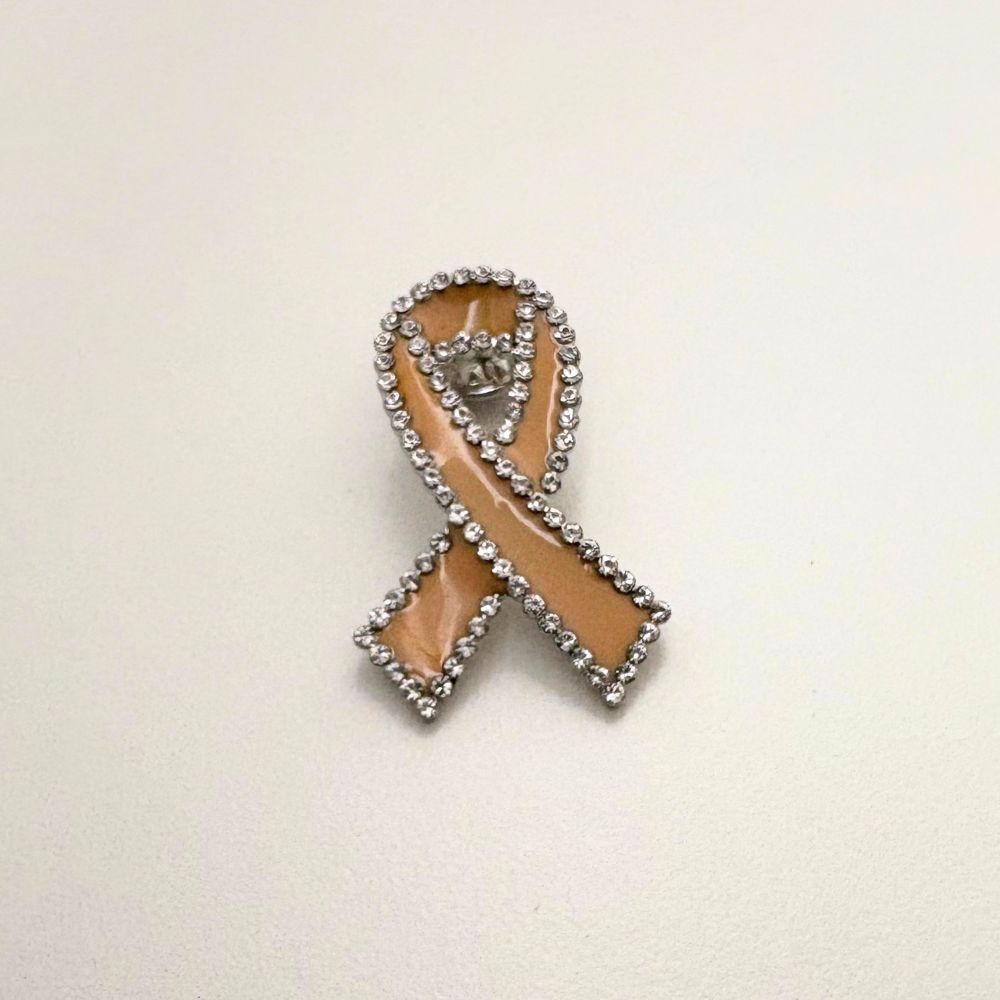 Pin White/Yellow Strass