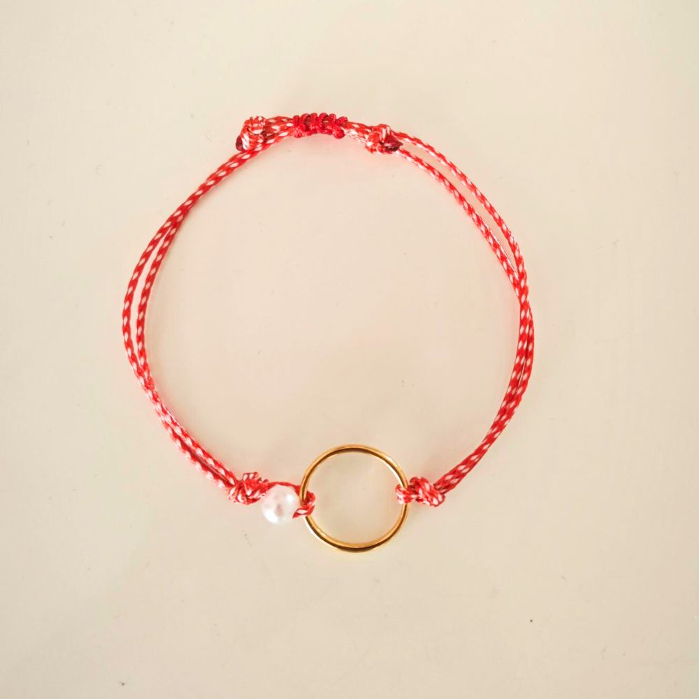 Brac. circle with pearl Martaki