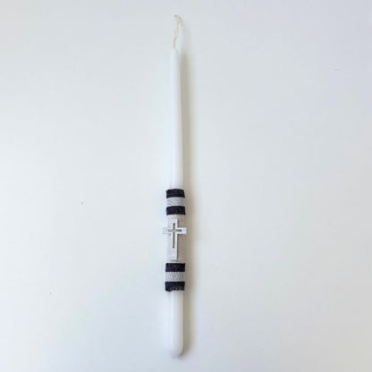 Easter Candle "Silver Cross"