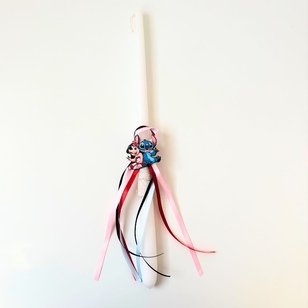 Easter Candle "Stitch and Lilo"