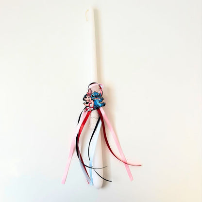 Easter Candle "Stitch and Lilo"