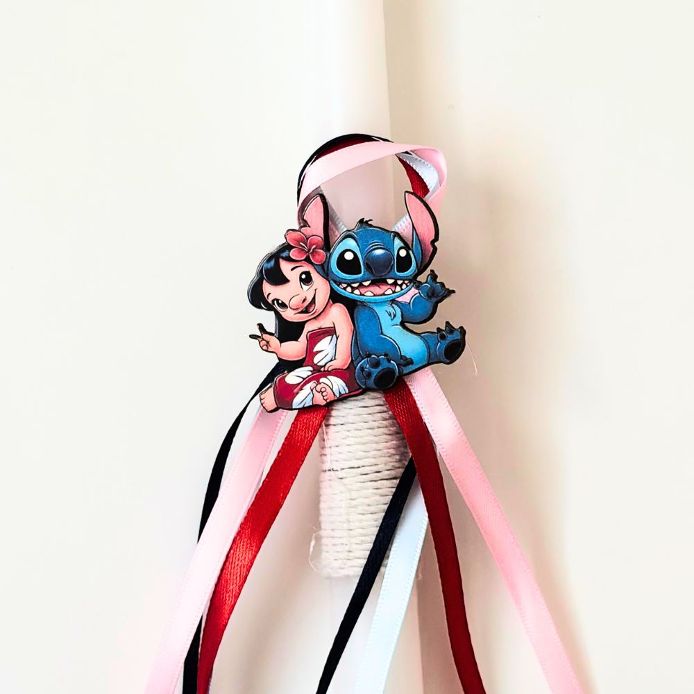 Easter Candle "Stitch and Lilo"