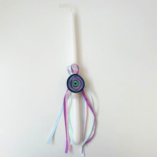 Easter Candle "Purple Eye"