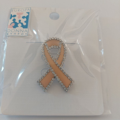 Pin White/Yellow Strass