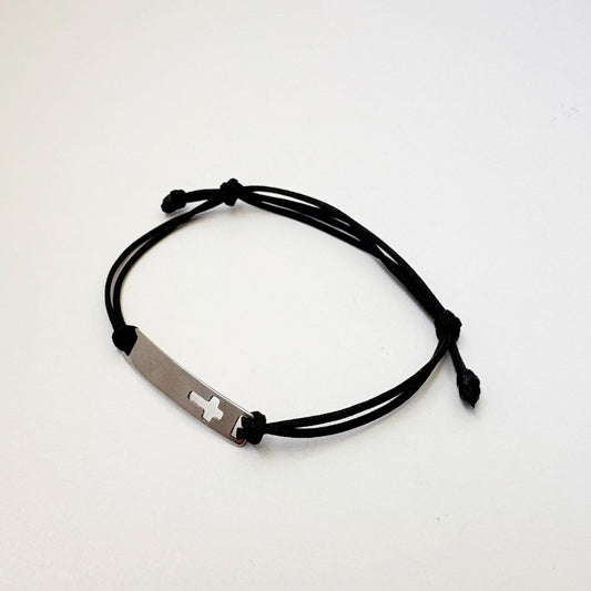 Bracelet Stainless Steel Silver Cross