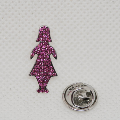 Pin Silhouette (Pink Strass)