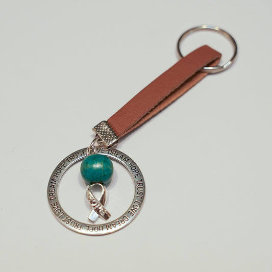 Keyring Brown Leather