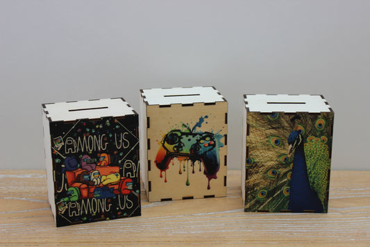 Kids Wooden Money Box (customized)