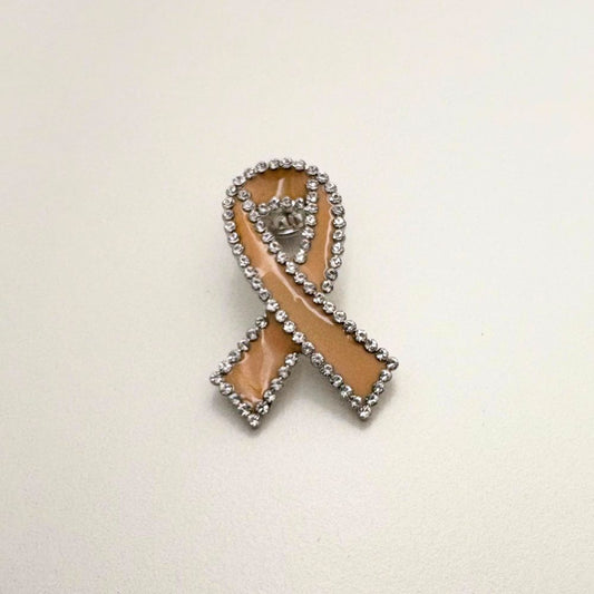 Pin White/Yellow Strass