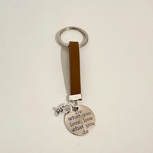 Keyring Brown Leather