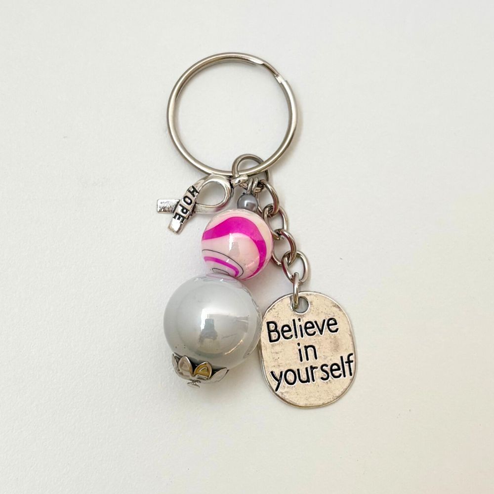 Keyring Pink Marble